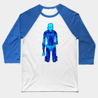 Futuristic Dystopian Sci-Fi AI Robotic Cyborg Transhuman Artwork Baseball T-Shirt